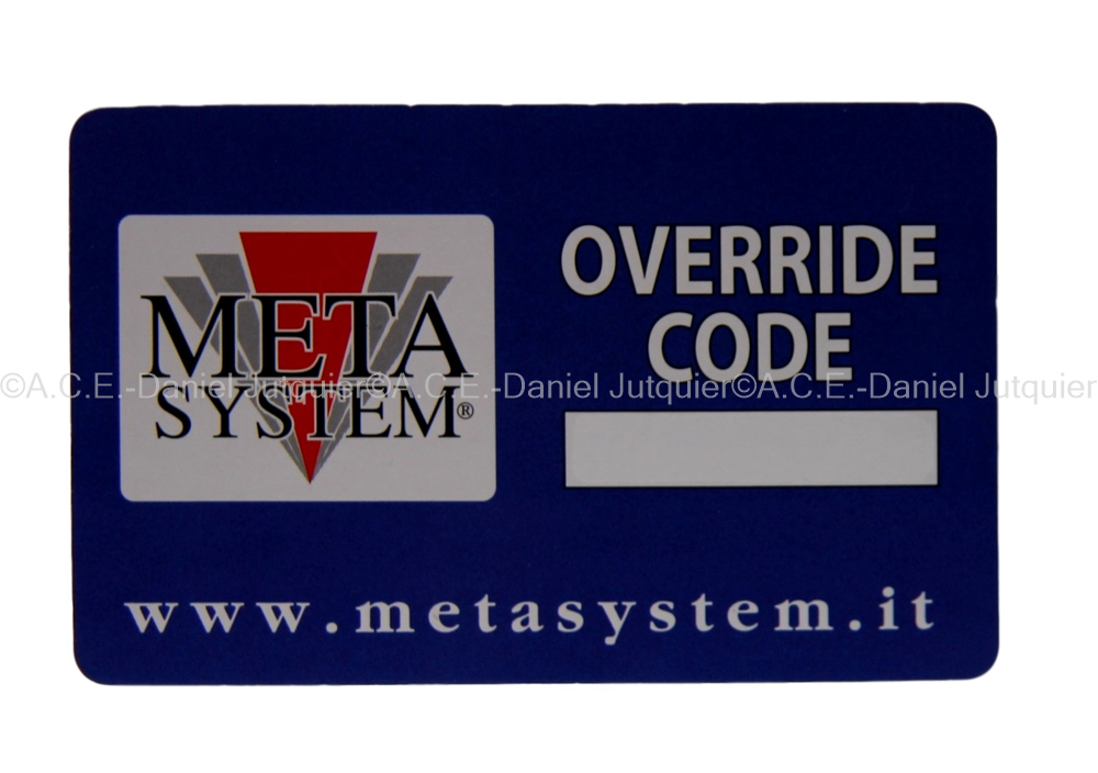 Notcodekarte für Meta Autoalarmanlage HPA 3.5,aceurope.at